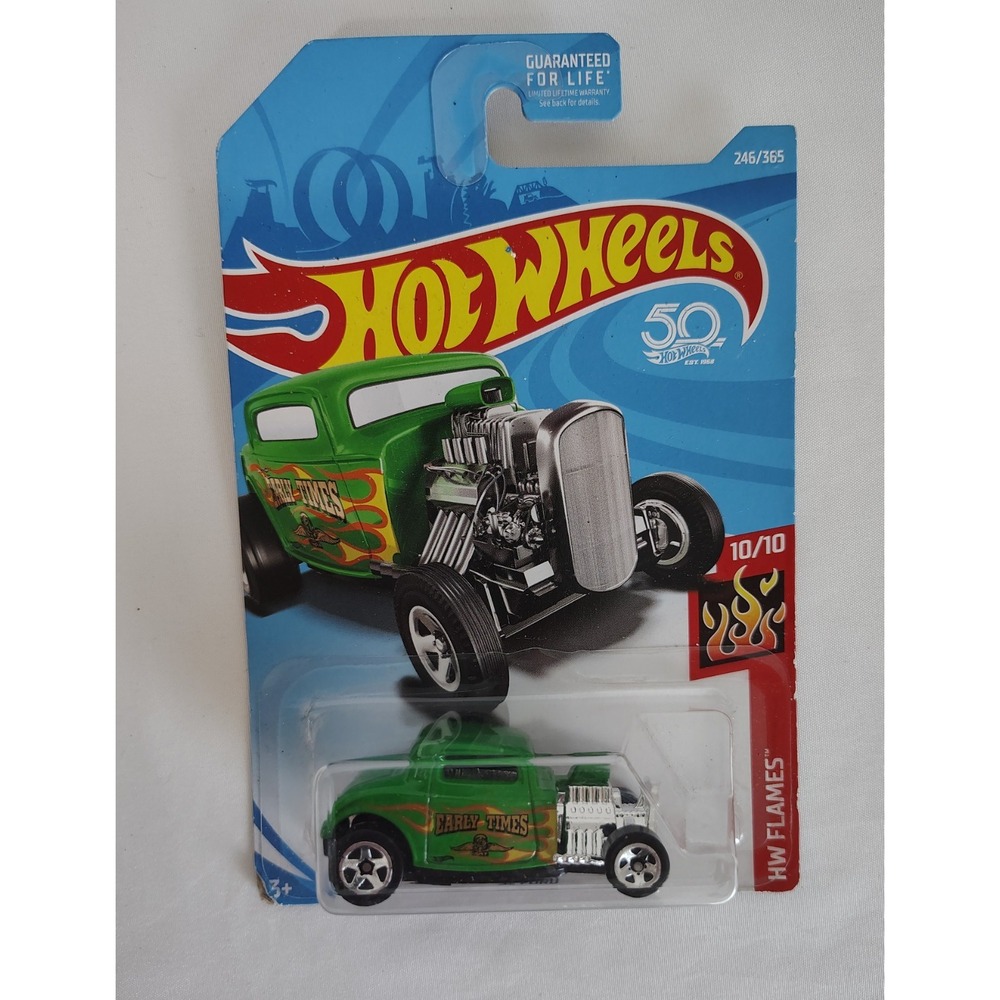 2017 Hot Wheels '32 Ford HW Flames Series Green Hot Rod - NEW NIP